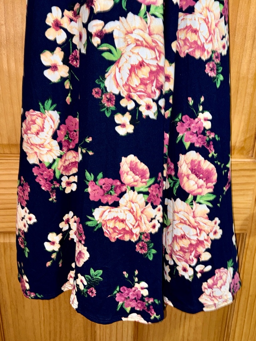NWT Caution To The Wind Women’s Navy Sleeveless Floral Wrap Maxi Dress-S - Picture 6 of 12